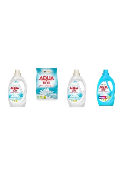 Aquabor Doğal Mineralli Sıvı Beyaz + 4 Kg Beyaz + Sıvı Beyaz + Sıvı Renkliler 4 Lü Set 0.75 LT - 2.5 LT - 12 KG 24858175
