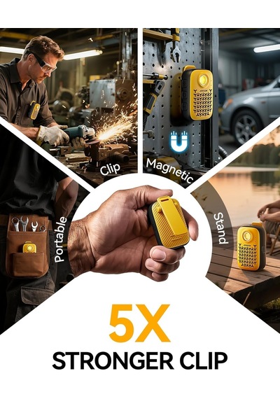 Wearable Bluetooth Speakers, Clip-on Wireless Ip67 Waterproof Small Portable Magnetic Speaker With Light, Clean Sound/bluetooth 5.4/enc Built-in Mic/lightweight Speaker For Outdoor/work Wearable Bluetooth Speakers, Clip-on Wireless Ip67 Waterproof Small Portable Magnetic Speaker With Light, Clean Sound/bluetooth 5.4/enc Built-in Mic/lightweight Speaker For Outdoor/work