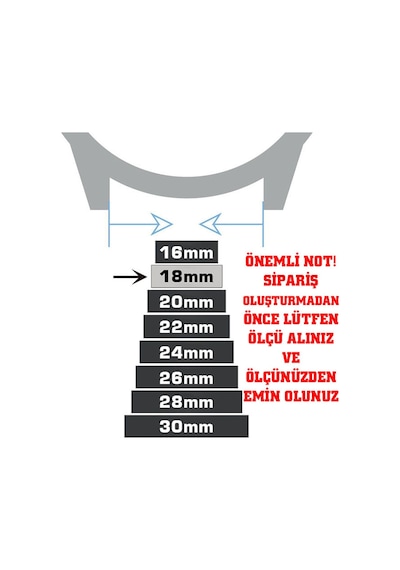 18mm Siyah Floter Hakiki Deri Saat Kordonu Kayış