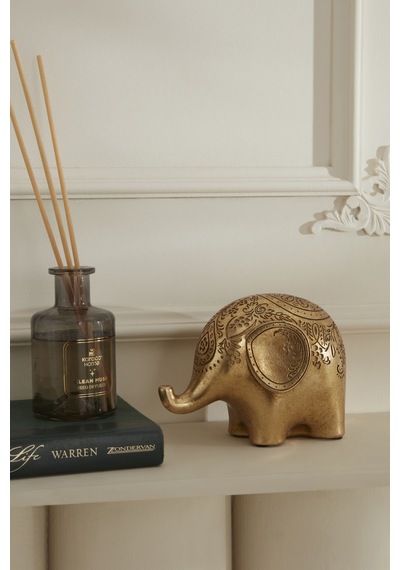 Karaca Home Elephant Biblo Gold 16,5x9,8x11,8cm