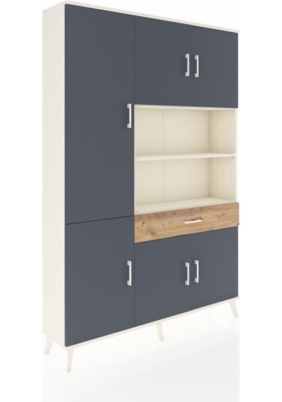 Arges Dolap 10 Raflı Tek Çekmeceli 6 Kapaklı 132x30x195 Aytaşı-antrasit/çam Antrasıt/atlas Çam Arges Dolap 10 Raflı Tek Çekmeceli 6 Kapaklı 132x30x195 Aytaşı-antrasit/çam Antrasıt/atlas Çam