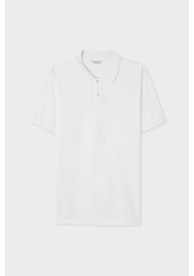 D's Damat Ds Damat Regular Fit Beyaz Pike Dokulu %100 Pamuklu T-shirt 4hc14tv02002m 801