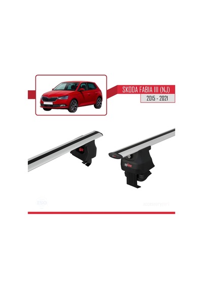 Skoda Fabia Iıı Nj 2015-2021 Arası İle Uyumlu Ace-4 Ara Atkı Tavan Barı Gri