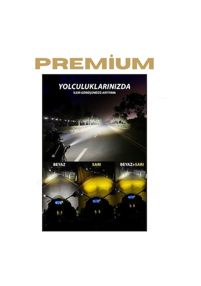 Motosiklet Harici Led Spotlight Sis Farı 30w Beyaz + Sarı + Beyaz-sarı 12v-85v Su Geçirmez