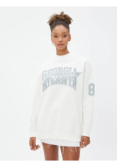 Koton Kadın Sweatshirt Ekru 4wal10055ık 24ky59000283 Y5915 Ekru