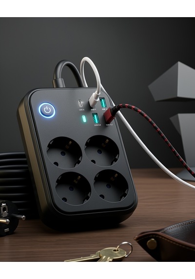 Çoklu Priz 4 Usb 2 Type-c Akım Korumalı Diğer