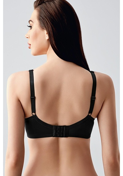 New Bra Kadın D Kap Dantelli Toparlayıcı Sütyen Siyah 6000 Siyah
