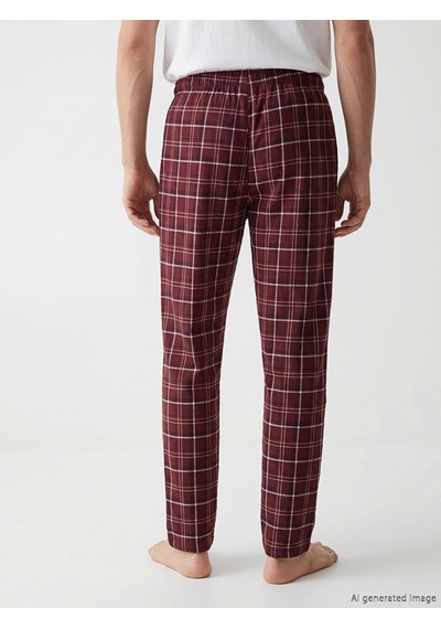 Lc Waikiki Lc Waıkıkı Bordo Standart Kalıp Ekose Erkek Pijama Altı