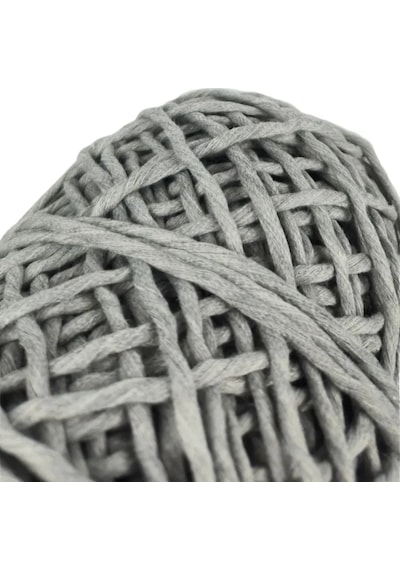 Makrome İpi 3 Mm 250 Gr Gri Duvar Süsü, Çanta, Sepet Ve Dekoratif Hobi İpi