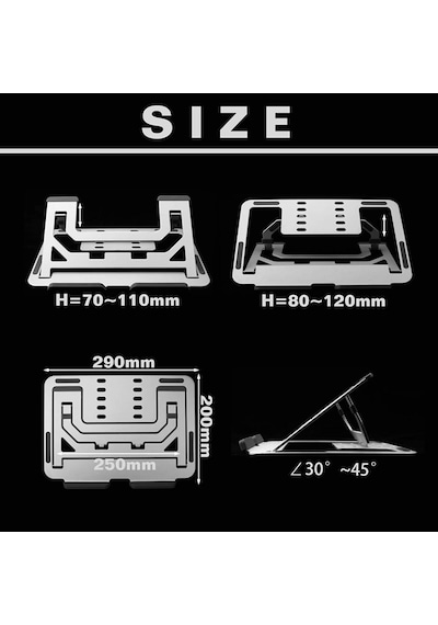 Apple Uyumlu MacBook Notebook Taşınabilir Ayarlanabilir Ergonomik Stand Nd06