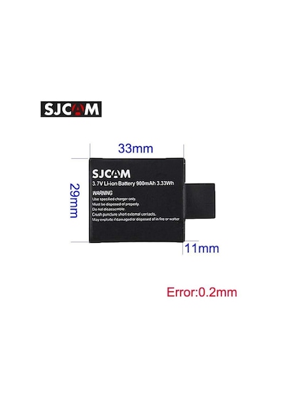 Sjcam M10 Eken H9r Uyumlu Aksiyon Kamera Bataryası Sj-900 Çok Renkli