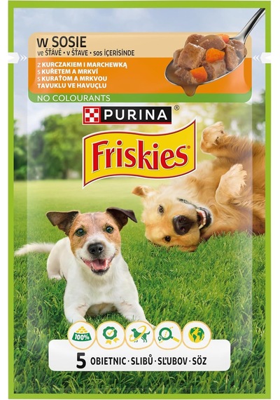 Friskies Yetişkin Köpekler İçin Tavuklu Sebzeli Yaş Mama 85 Gram, 26 Adet