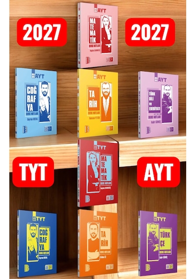 Benim Hocam Yayınları 2027 Tyt 2027 Ayt Eşit Ağırlık Konu Anlatımlı Ders Notları Tyt Ayt 8'li Set