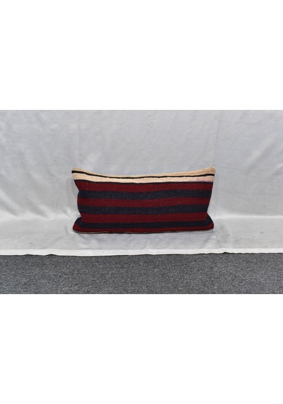 Zehra Abla Halı Yeni El Dokuma Dekoratif Lumbar Kilim Kırlent Yastık Kılıfı 6171