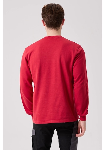 Galanthus Basic Sweatshirt - Uzun Kollu, Pamuklu, Rahat Kesim, Günlük Ve İş Kullanımı Bordo