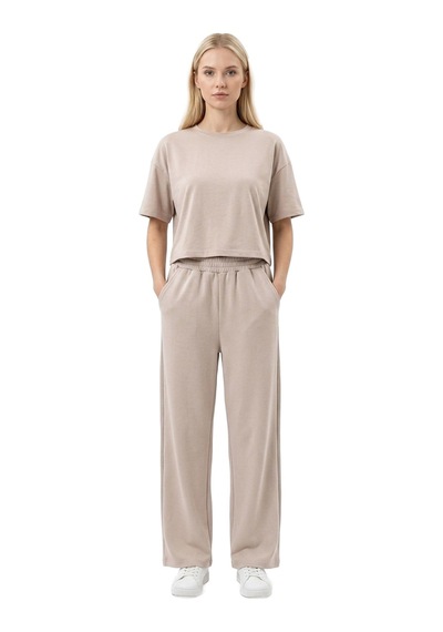 Cottonhıll Premium - Sway Collection Vizon Modal Bisiklet Yaka Tişört