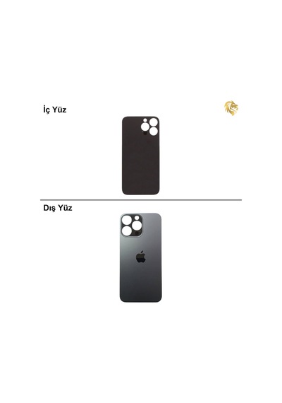 İphone Uyumlu13 Pro Max Grafit Renk Arka Kapak Arka Cam Batarya Kapağı Lazer Kesim Kapak Pil Kapağı Standart