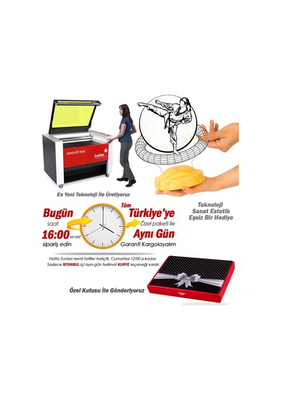 karateci Hediyesi, Karate Tekvando Judo Sporcuya Hediye 3D Led Lamba