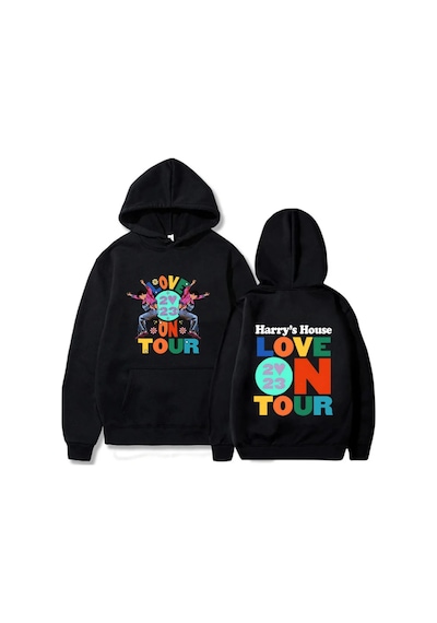 Tarzsokak Siyah Unisex Tur Üzerinde Harrys Evi Aşk Hoody Streetwear Baskıi Özgünlük Estetik