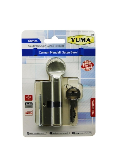 Yuma Ym-b68ms Mandallı Saten Barel Kilit 68mm