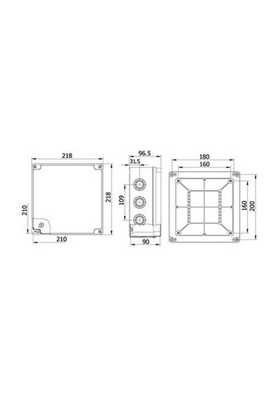 METE ENERJİ 40205005 210X210X90 Termoplastik Buat Gri