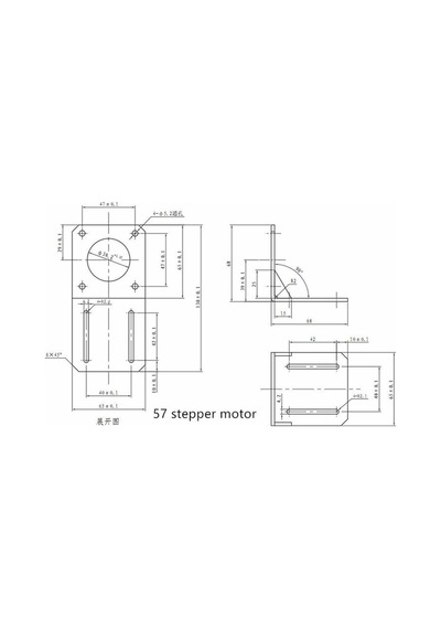 Nema 23 Nema 57 Step Motor L Tip Metal Montaj Parçası Braket Metal Taban Tutucu