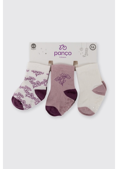 Panço Kız Bebek 3'lü Soket Çorap 2522gb11010 Renkli