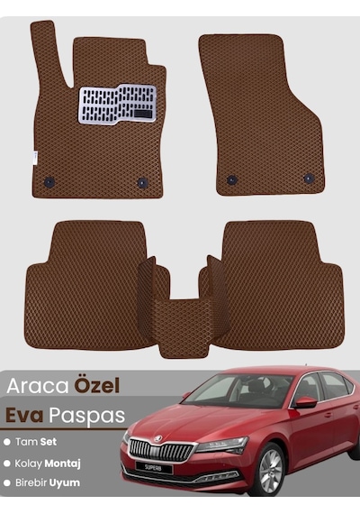 Skoda Super B 2015-2023 Uyumlu Eva Paspas Tam Set Oto Paspas,araca Özel,kolay Montaj 503