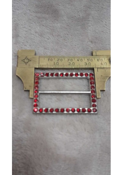 Nıkel Kaplama Taşlı Toka İç Kemer Genişlik 3,5 Cm Dış Ölçü /4x3 Cm 1 Adet