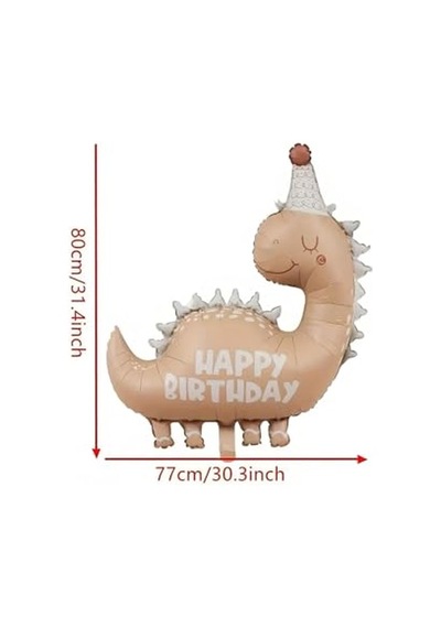Retro Dinozor Temalı 2 Yaş Krem Rakam Balon Seti Doğum Günü Dekorasyonu Pspnkdink 2 Yaş Mavi