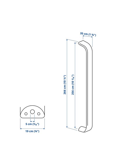 Ikea Kalerum 2'li Mobilya Kulpu 266 Mm Krom