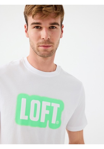 Regular Fit Erkek Tshirt K.kol White&green