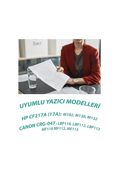 M102 M130 M132 Lbp110 Lbp112 Lbp113 Mf110 Mf112 Mf113 Cf217a 17a Can. Crg-047 1600 1.6k Sayfa Verimli Muadil Toner Siyah