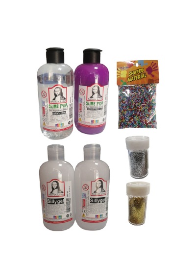 Slime Slaym Yapma Seti 250Ml 4 Adet + Toz Sim 2 Adet + Köpük N11.155