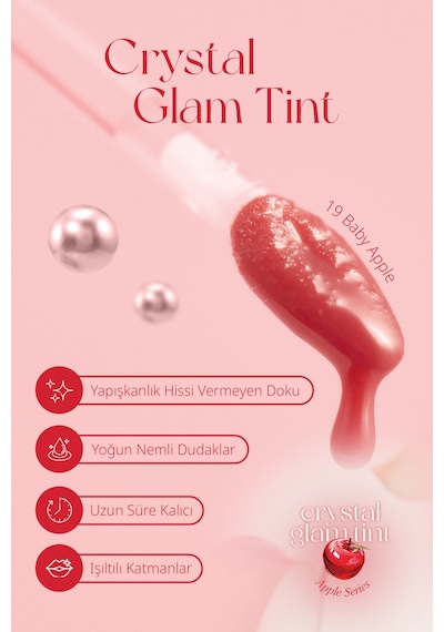 Clıo Crystal Glam Tint 19 Baby Apple Apple Series 19 Baby Apple