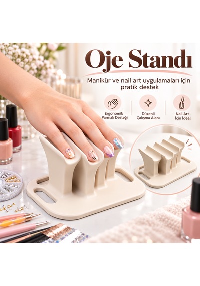 4 Parmak Destekli Manikür Ve Nail Art Uygulama Standı
