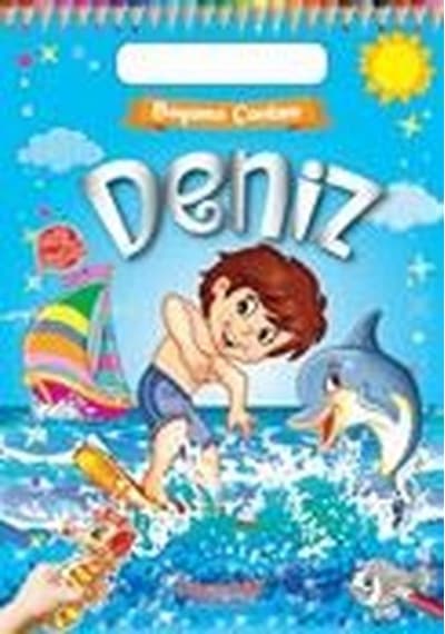 Deniz - Boyama Çantam - Renkli Çıkartmalı- Yumurcak Yayınları