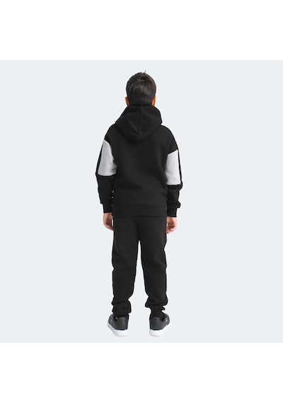 Slazenger LAYNE Çocuk Kapüşonlu Cepli Siyah / Gri Sweatshirt