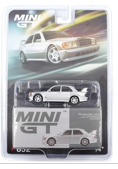 Mini Gt Blister 852: Mercedes-benz 190e 2.5-16 Evolution Iı Astral Silver Blister Paket Gri