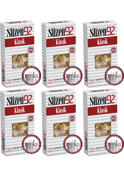 Süzen92 Klasik Sigara Ağızlık Filtresi 864 Adet Fırsat 6pk 144