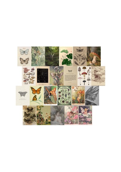 A5 Fairycore Grunge Wall Collage Poster Seti Hediyelik Genç Odası Estetik Duvar Afişi