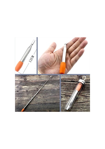 Omeniv Kamp Ateş Başlatıcı Ateş Köz Üfleme Borusu Outdoor Karavan Turuncu