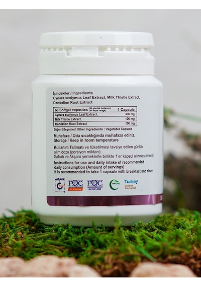 Anatolian Capsilium Enginar + Deve Dikeni + Karahindiba Ekstratı 60 Kapsül