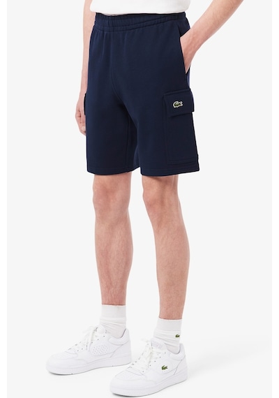 Lacoste Mens Reguler Fit Cotton Fleece Cargo Shorts Erkek Kargo Cepli Pamuk Şort Lacivert Lacivert