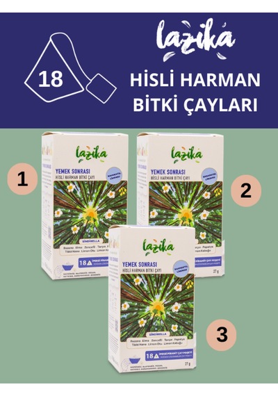 3'lü Set Hisli Harman Yemek Sonrası Sindirella 3 18 Adet