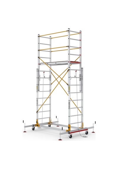 Çağsan 2x8 Basamaklı Telesafe Xl Fp - İki Parçalı Alüminyum İskele S004 Xl Fp