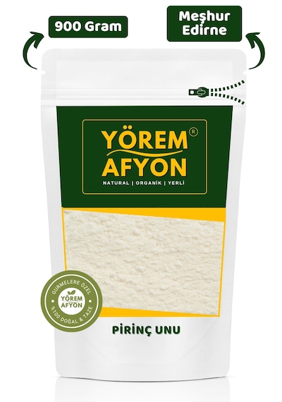 Yörem Afyon Tariflerin Pürüzsüz Mimarı, Sarsılmaz Bir Kıvam İçin Saf Öğütülmüş Pirinç Unu Oryza Sativa 900g