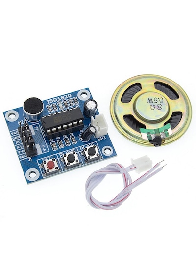 Isd1820-1 Ses Kayıt Ve Çalma Modülü Mikrofonlu + Mini Hoparlör