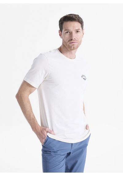 Dockers Bej Erkek Slim Fit Logo Baskılı T-shirt A1103-50