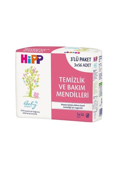 Hipp Babysanft Islak Temizlik ve Bakım Mendilleri 56 Adet x 12 Paket 4'lü Set 672 Adet